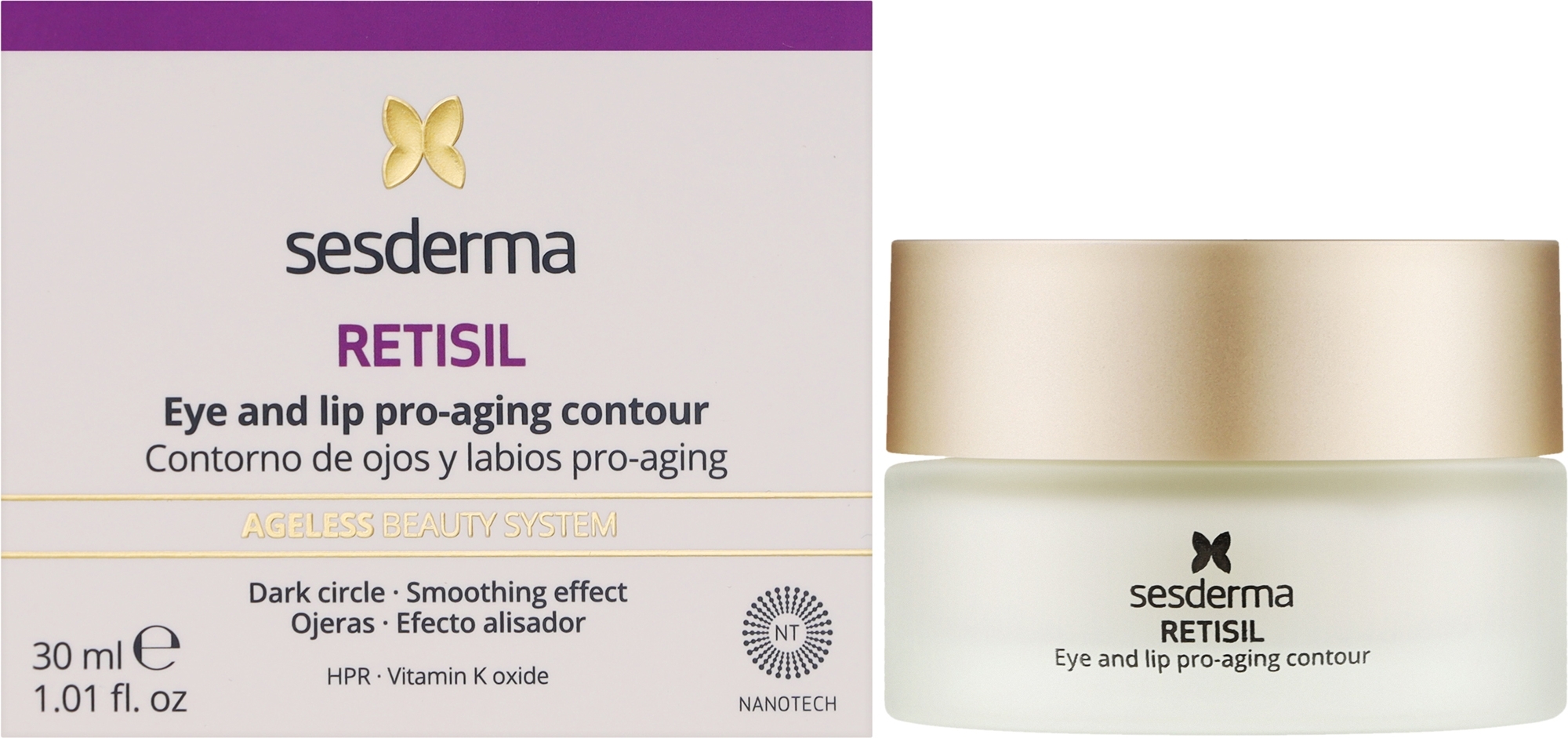 Крем для кожи вокруг глаз и губ - SesDerma Laboratories Retisil Eye And Lip Cream — фото 30ml