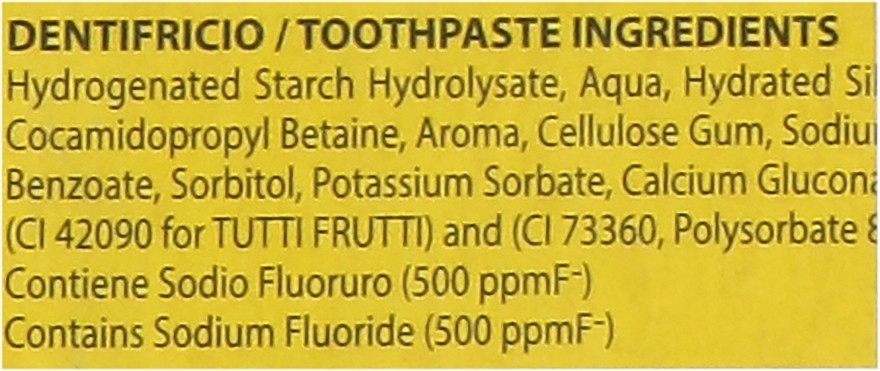 Набор для детей от 3-х лет, оранжевая щетка - Piave Four Fruit (toothpast/50ml + toothbrush/1pc) — фото N2