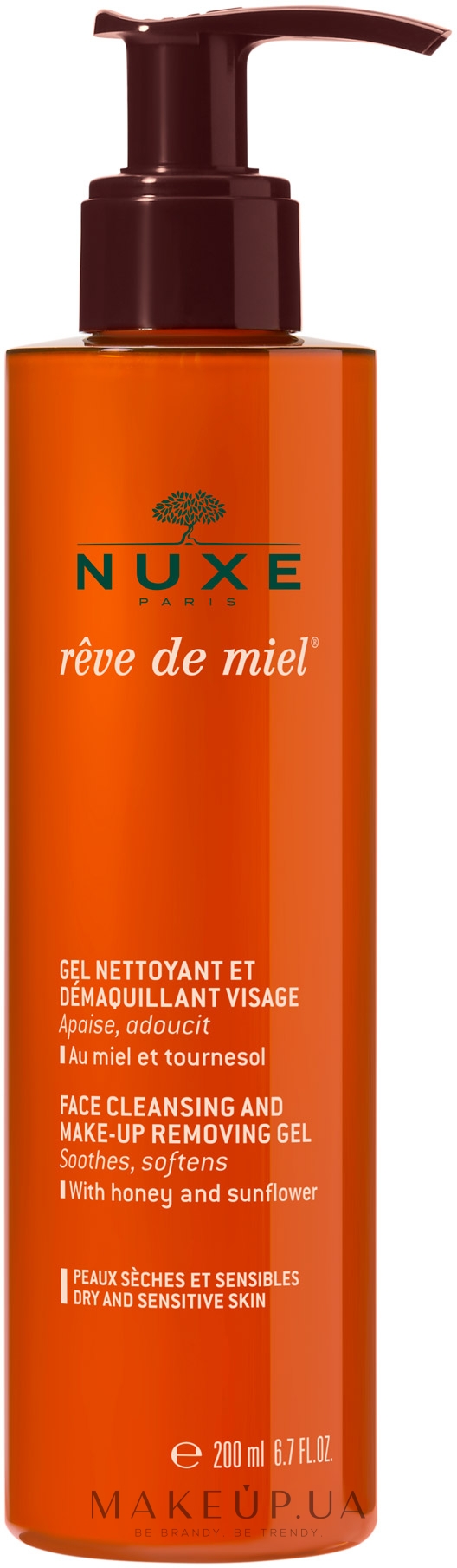 Nuxe Reve de Miel Face Cleansing And Make-Up Removing Gel - Nuxe Reve de Miel Face Cleansing And Make-Up Removing Gel — фото 200ml