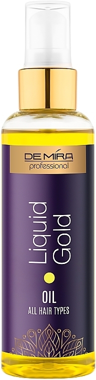 Профессиональное масло для интенсивного питания волос без утяжеления - DeMira Professional Liquid Gold Hair Oil — фото N1