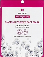 Тканевая маска "Алмазная пудра" - SesDerma Laboratories Beauty Treats Diamond Powder Face Mask — фото N1