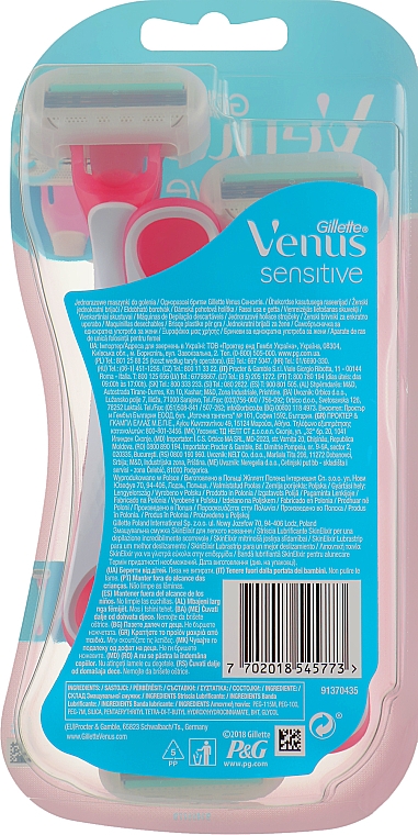 Одноразовые бритвенные станки, 4+2шт - Gillette Venus Sensitive Skin Elixir — фото N2