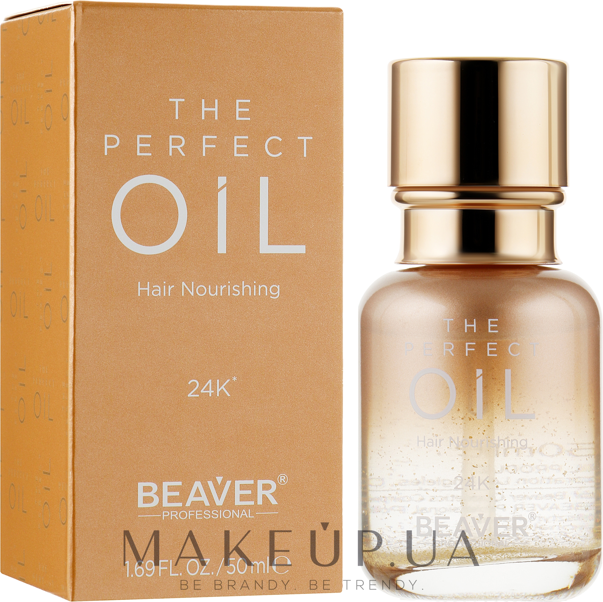 Масло для волос парфюмированное для питания, разглаживания и блеска - Beaver Professional Expert Hydro The Perfect Oil Hair Nourishing 24K — фото 50ml