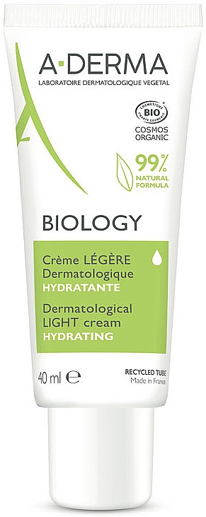 Легкий увлажняющий крем для лица - A-Derma Biology Hydrating Light Cream  — фото N1