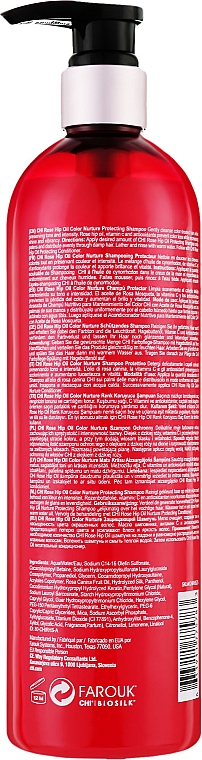 Защитный шампунь для окрашенных волос - CHI Rose Hip Oil Color Nurture Protecting Shampoo — фото N6