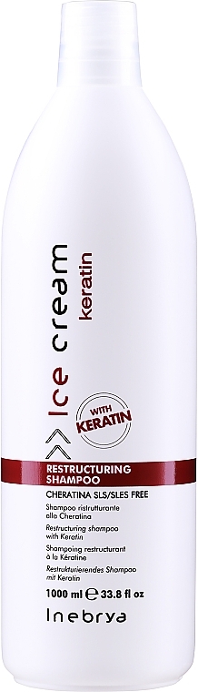 УЦІНКА Відновлюючий шампунь з кератином - Inebrya Ice Cream Keratin Restructuring Shampoo * — фото N13