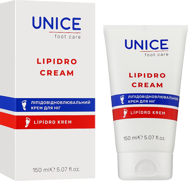 Липидовосстанавливающий крем для ног - Unice Lipido Cream — фото N2