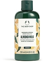 Парфумерія, косметика Крем-гель для душу "Мигдальне молочко" - The Body Shop Vegan Almond Milk Gentle & Creamy Shower Cream