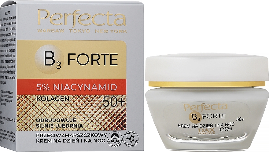 Дневной и ночной крем против морщин 50+ - Perfecta B3 Forte Anti-Wrinkle Day And Night Cream 50+ — фото N1