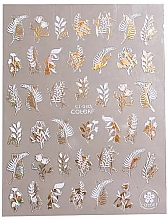 Наклейки для ногтей, самоклеящиеся, белое золото CJ-030 - Deni Carte 88246 — фото N1