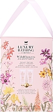 Парфумерія, косметика Набір - Grace Cole The Luxury Bathing Company Wildflowers (b/cr/100ml + b/wash/100ml + b/polisher/1pc + bath fizzer/25g)