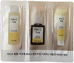 Духи, Парфюмерия, косметика Набор - Etude Vita C Talk Pouch (cr/sachet + ser/sachet + wat/sachet)