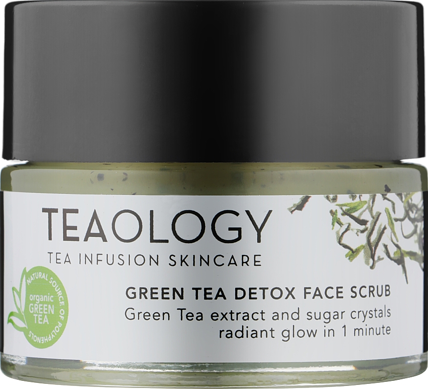 Скраб для лица на основе экстракта зеленого чая - Teaology Green Tea Detox Face Scrub — фото N1