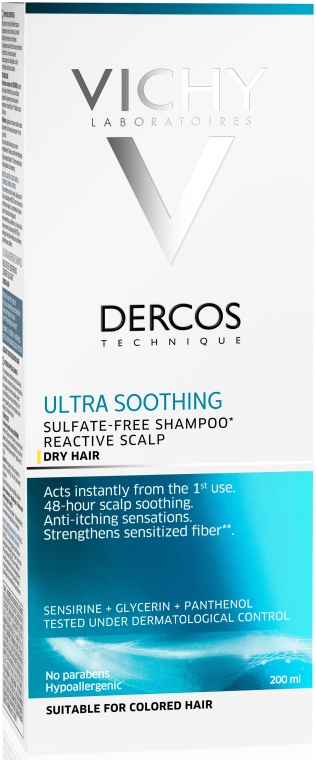 Успокаивающий шампунь для сухих волос - Vichy Dercos Ultra Soothing Dry Hair Shampoo — фото N5