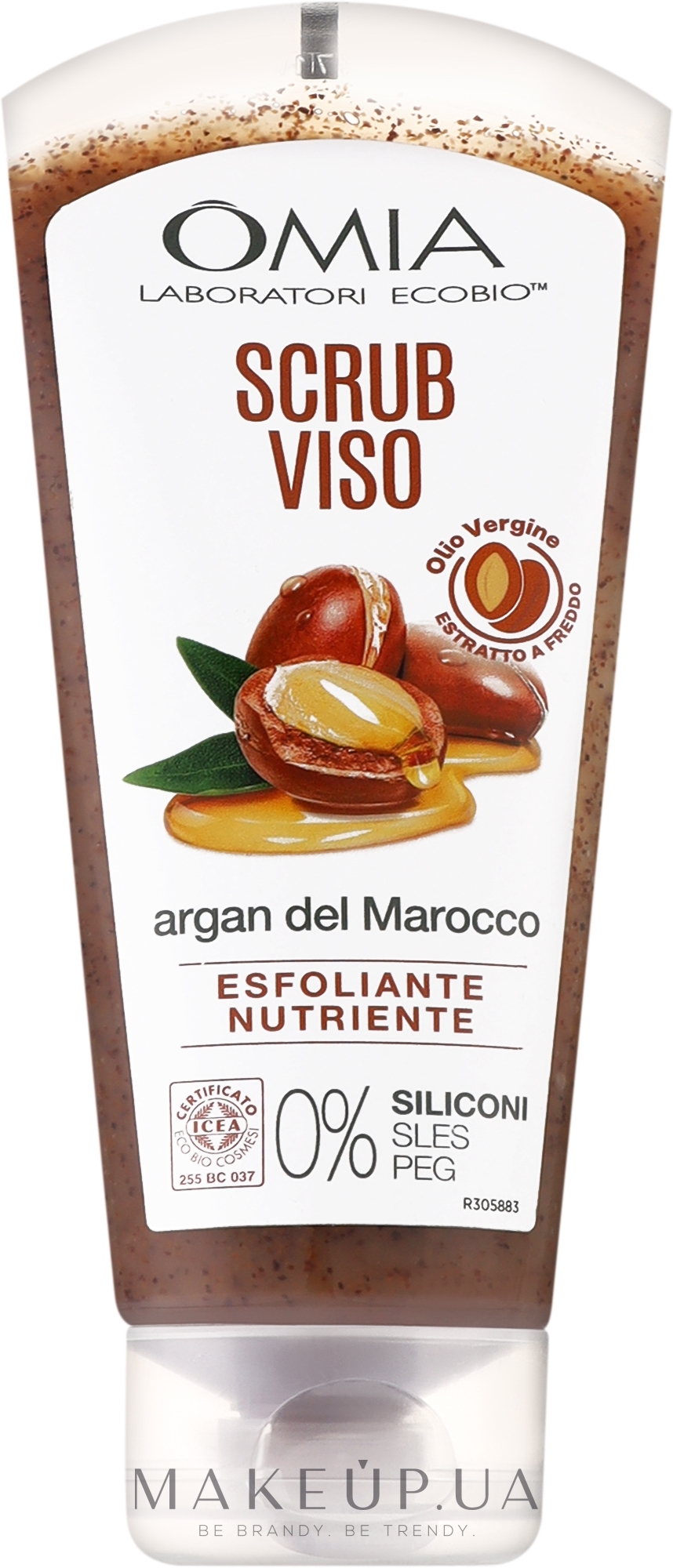 Скраб для лица с аргановым маслом - Omia Labaratori Ecobio Argan Oil Face Scrub — фото 75ml