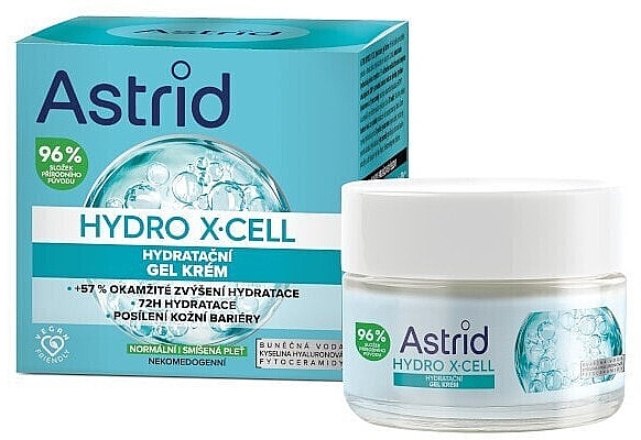 Увлажняющий гель-крем для нормальной и комбинированной кожи - Astrid Hydro X-Cell Hydrating Gel Cream — фото N2