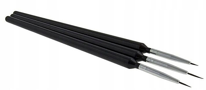Набор кистей для нейл-арта, 3 шт, черные - Sunone Nail Air Brush — фото N1