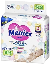 Підгузки для дітей S (4-8 кг), 24 шт. - Merries — фото N1