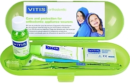 Набір - Dentaid Vitis Orthodontic (toothpaste/15ml + toothbrush/1pcs + mouthwash/30ml + wax/5pcs) — фото N1