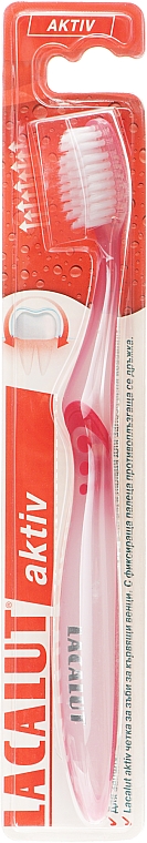 Зубна щітка "Aktiv", червона - Lacalut — фото N1