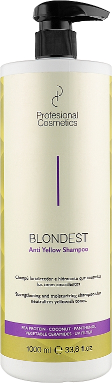 Шампунь антижовтизна для блондинок - Profesional Cosmetics Blondest Anti Yellow Shampoo — фото N3