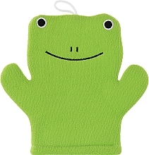 Мочалка-рукавичка для детей "Жабка", 498608, зеленая - Inter-Vion — фото N1
