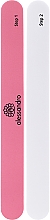 Парфумерія, косметика Двостороння пилочка, біло-рожева - Alessandro International File