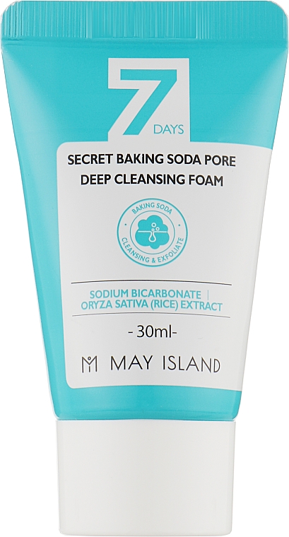 Глубокоочищающая пенка для лица - May Island 7 Days Secret Baking Soda Deep Pore Cleansing Foam (мини)