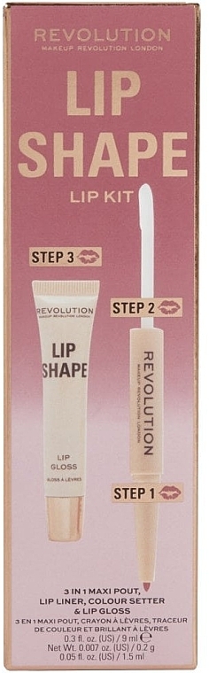 Набір для губ - Makeup Revolution Lip Shape Rose Pink — фото N1