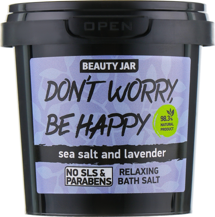 Соль для ванн "Don't Worry, Be Happy" - Beauty Jar Relaxing Bath Salt — фото N2