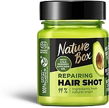 Восстанавливающая маска для волос с маслом авокадо - Nature Box Avocado Oil Repairing Hair Shot — фото N1
