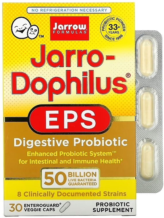 Пробиотик для здоровья пищеварительной системы - Jarrow Formulas Jarro-Dophilus EPS 5 Billion — фото N5