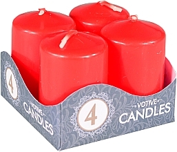 Парфумерія, косметика Набір свічок, червоні матові - Admit Votive Candles