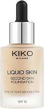 Духи, Парфюмерия, косметика Тональная основа - KIKO Milano Liquid Skin Second Skin Foundation