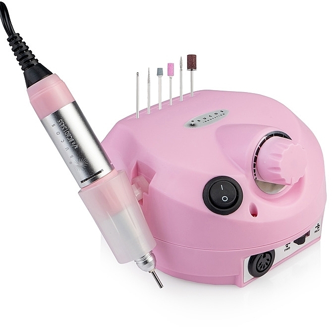 Фрезер для маникюра и педикюра, розовый - Bucos Nail Drill Pro ZS-601 Pink — фото N3
