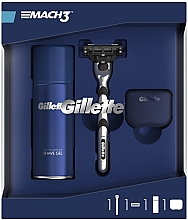 Духи, Парфюмерия, косметика УЦЕНКА Набор - Gillette Mach 3 (gel/75ml + razor + case) *