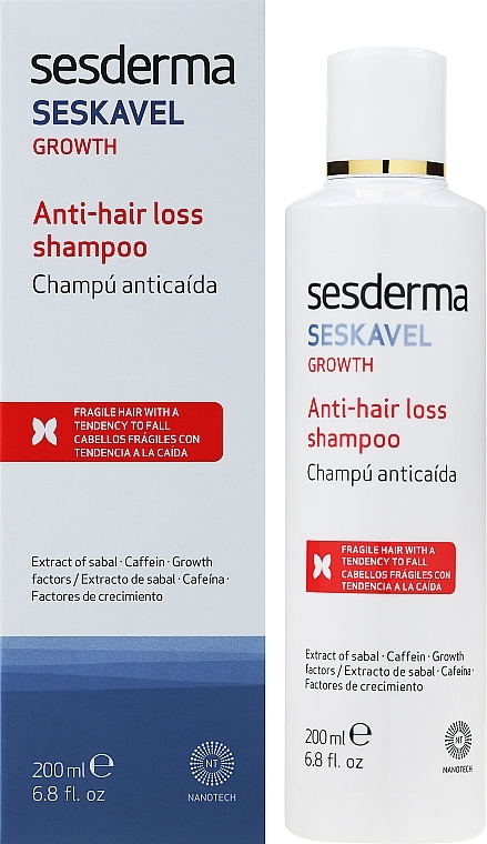 Шампунь против выпадения волос - SesDerma Laboratories Seskavel Anti-Hair Loss Shampoo — фото N2