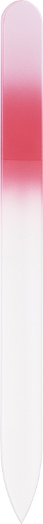 Скляна пилочка для нігтів 135 мм, рожева - Sincero Salon Crystal Nail File Duplex Color — фото N1