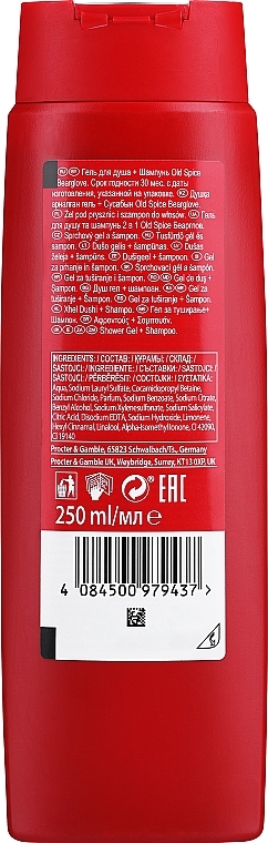 Шампунь-гель для душу - Old Spice Bearglove Shower Gel + Shampoo 3 in 1 — фото N2