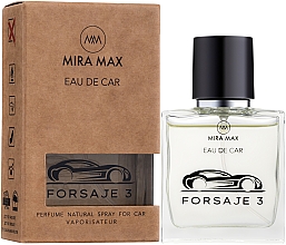 Ароматизатор для авто - Mira Max Eau De Car Forsaje 3 Perfume Natural Spray For Car Vaporisateur — фото N1