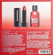 Dsquared2 Red Wood - Набор (edt/5ml + lipstick/1.2g) — фото N3