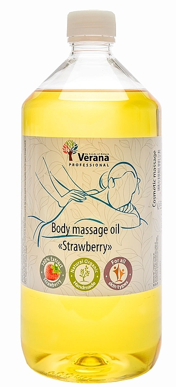 Массажное масло для тела "Strawberry" - Verana Body Massage Oil — фото N2