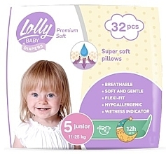 Подгузники детские "Premium Soft" 5 (11-25 кг), 32 шт. - Lolly — фото N1