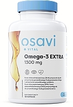 Пищевая добавка "Омега-3 Экстра", в мягких капсулах - Osavi Omega-3 Extra 1300mg Lemon Softgels — фото N1