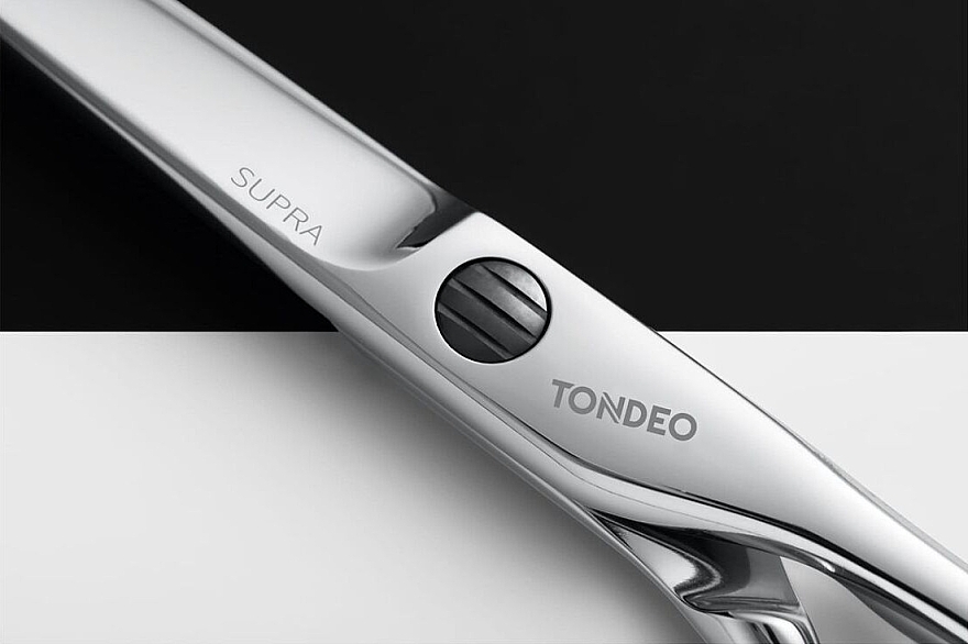 Ножницы парикмахерские прямые S-Line Supra Offset, 13.97 см - Tondeo 5.5" Black — фото N3