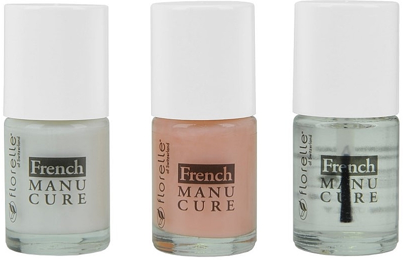 Florelle French Manicure (nail/polish/10ml + base/10ml + top/10ml) - Набір для французького манікюру — фото N2