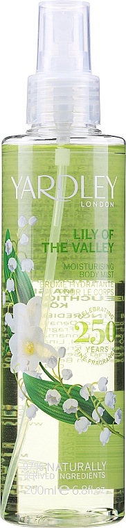 Спрей для тіла - Yardley Lily Of The Valle Body Mist — фото N1