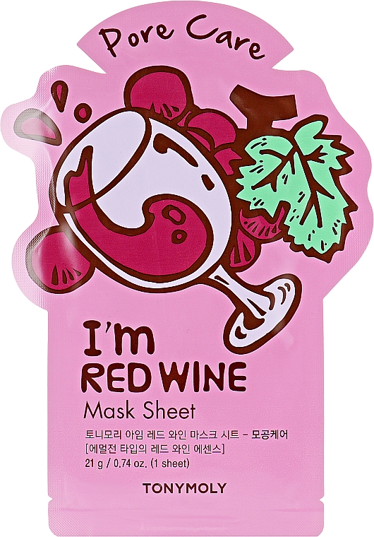 Листовая маска для лица - Tony Moly I'm Real Red Wine Mask Sheet