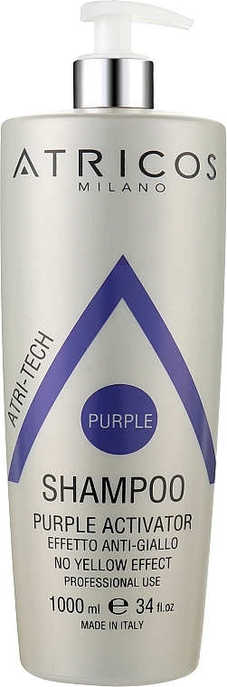 Шампунь для волос "Пурпурный активатор" - Atricos Purple Activator No Yellow Effect Shampoo — фото N2
