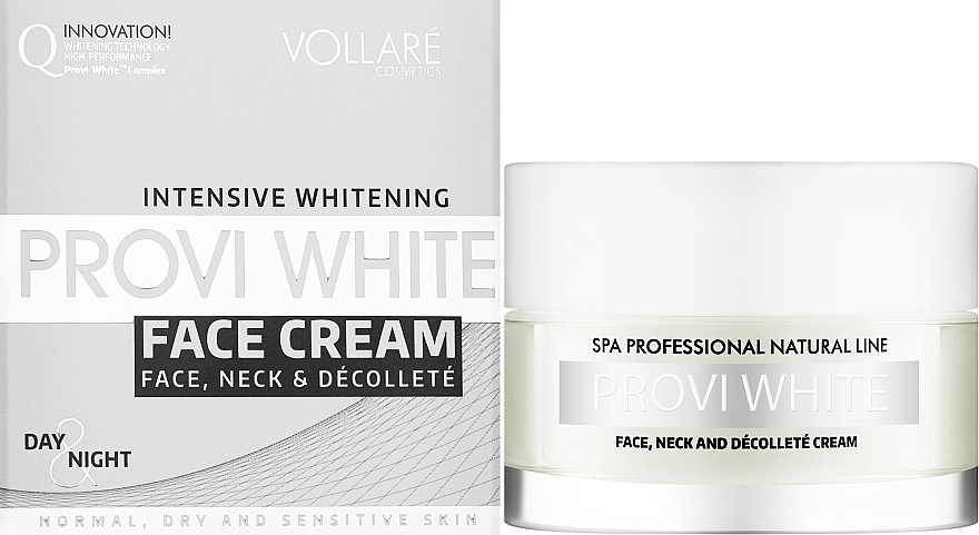 Відбілювальний крем для обличчя, шиї та декольте - Vollare Provi White Intensive Whitening Cream — фото N2